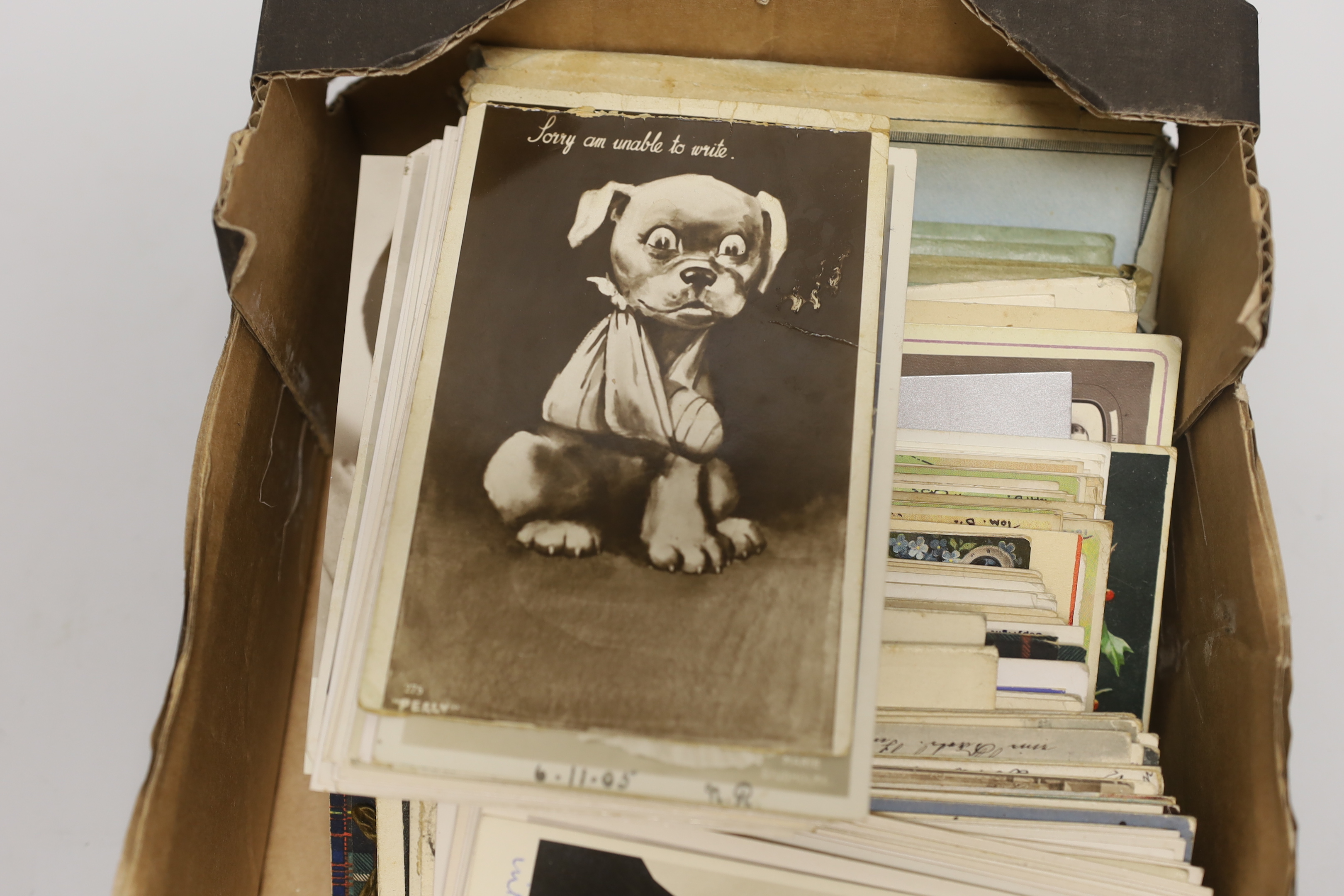 A group of “Royal Family” commemorative postcards, film stars from the 1920’s, 30’s and 40’s, topographical and general postcards etc and greetings cards